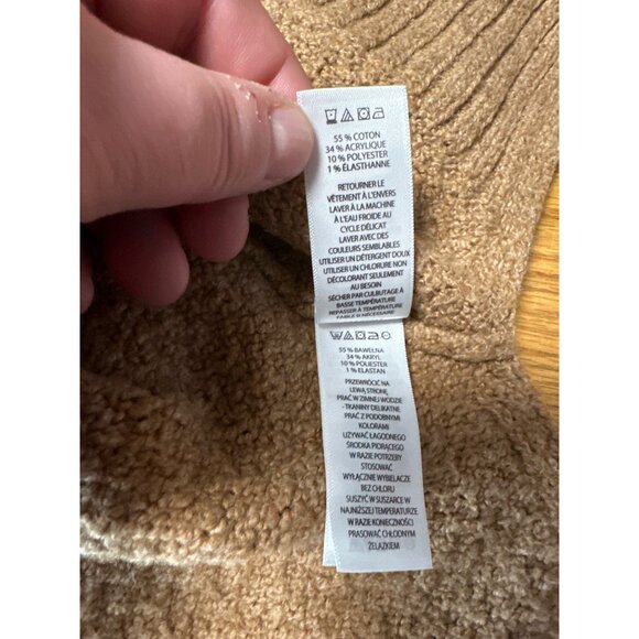 Cupcakes & Cashmere Brown Turtleneck Long Sleeve Sweater Women's Size M - Picture 8 of 10